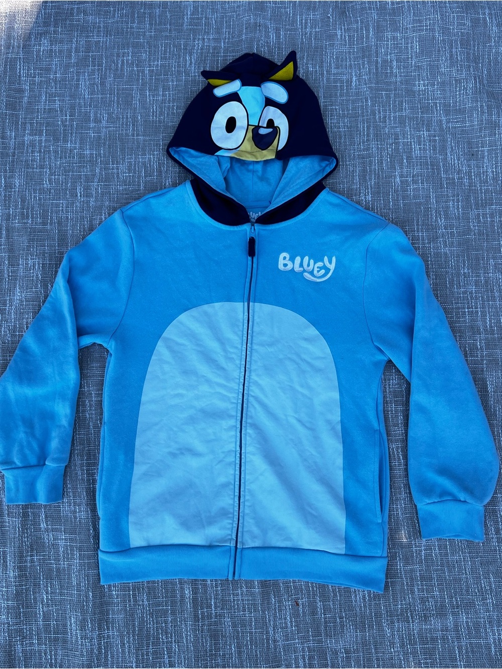 Bluey Kids' Light-Blue Character Zip Hoodie